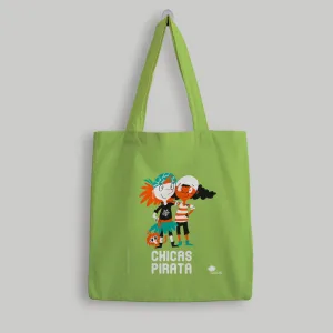 BOLSA DE TELA 'CHICAS PIRATA' - COLOR VERDE BOLSA DE TELA 'CHICAS PIRATA' - COLOR VERDE