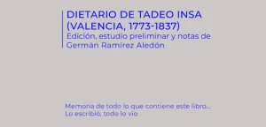 DIETARIO DE TADEO INSA (VALENCIA 1773-1837)